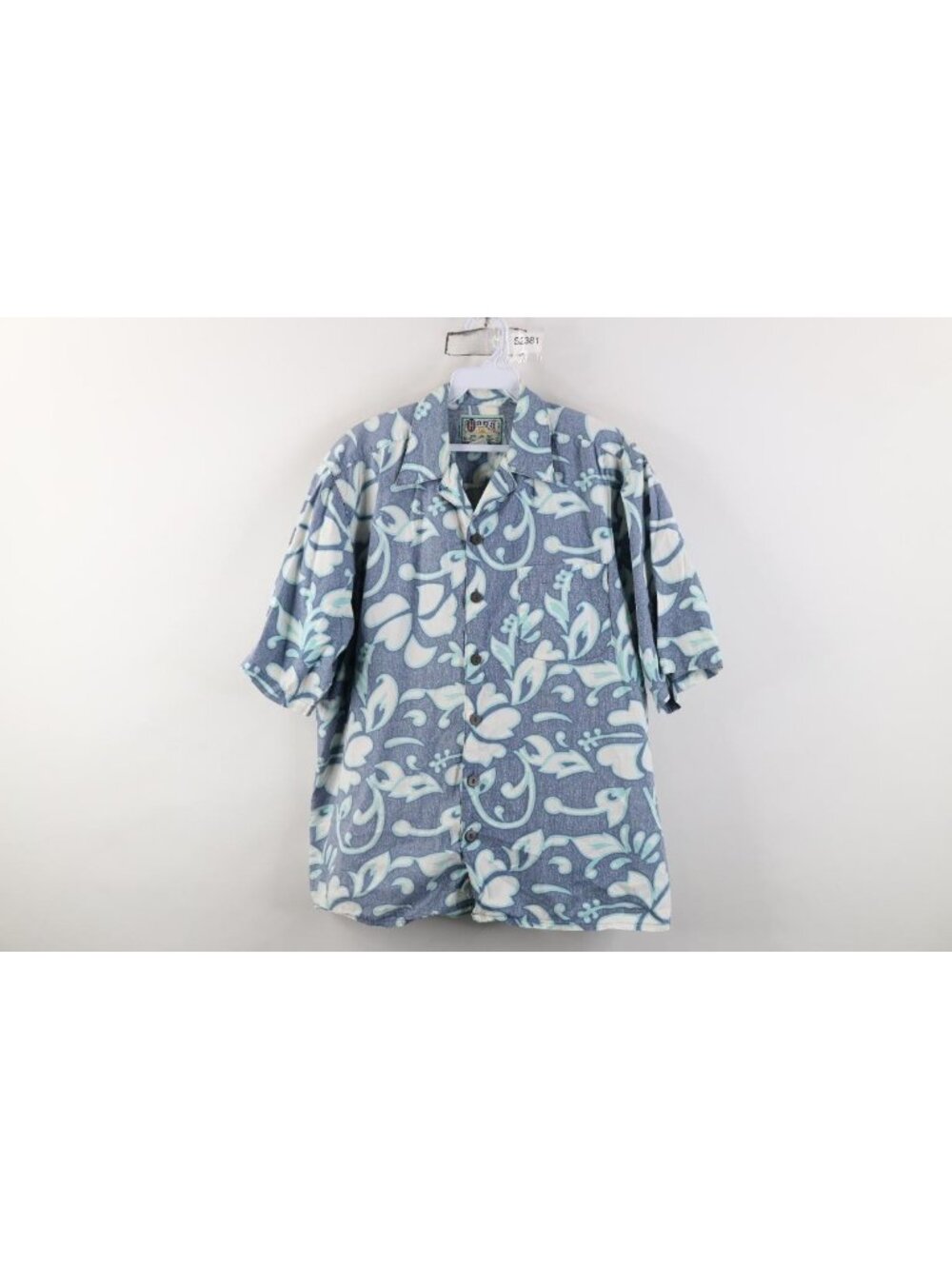 Vintage 90s Streetwear Mens Medium Faded Tribal Flower Hawaiian Button Shirt